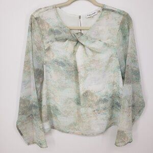 Calvin Klein Abstract Print Long Sleeve Top